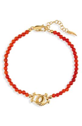 Missoma Missoma Lunar Year Horseshoe & Red Onyx Bead Bracelet