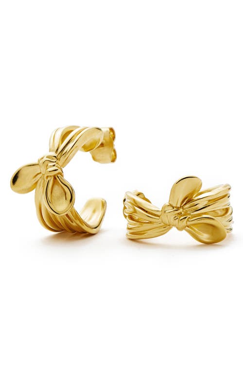 Missoma Missoma Mark Gong Bow Hoop Earrings