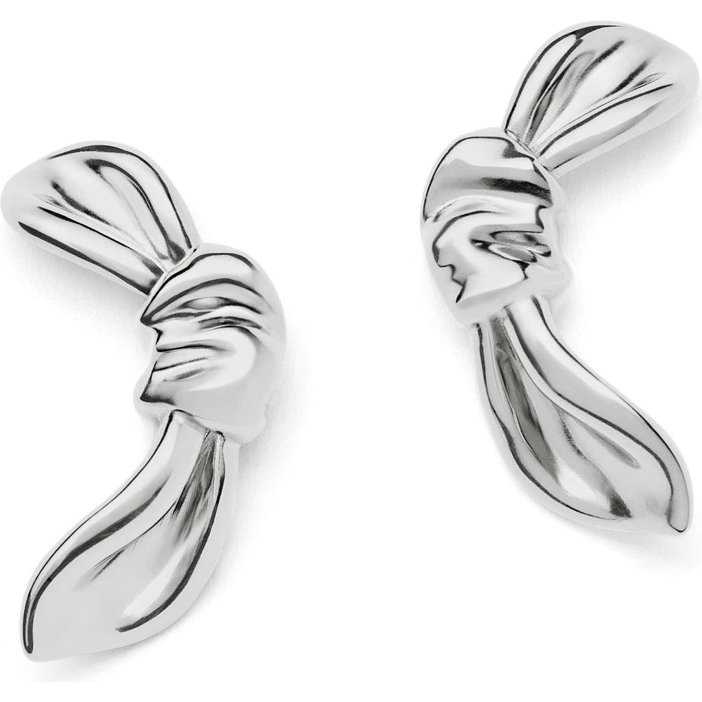 Missoma Missoma Mark Gong Bow Oversized Stud Earrings