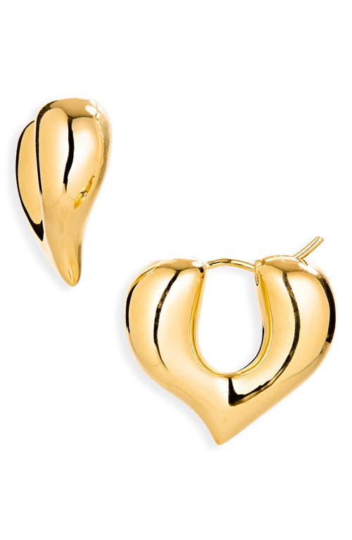 Missoma Missoma Medium Molten Heart Hoop Earrings