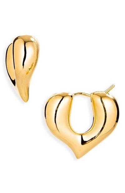 Missoma Missoma Medium Molten Heart Hoop Earrings