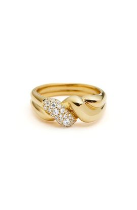 Missoma Missoma Molten Snow Double Statement Ring