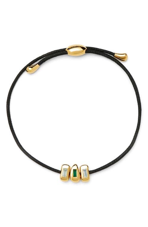 Missoma Missoma Molten Stone Baguette Cord Bracelet