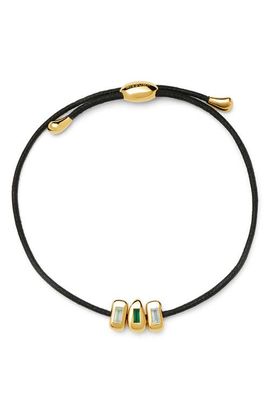 Missoma Missoma Molten Stone Baguette Cord Bracelet