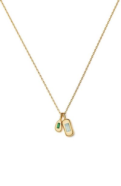 Missoma Missoma Molten Stone Bean Pendant Necklace