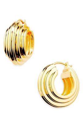 Missoma Missoma x Lucy Williams Chunky Ridge Hoop Earrings