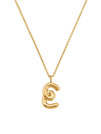Missoma Women's 18K-Yellow-Gold Vermeil Curly Molten Initial Pendant Necklace