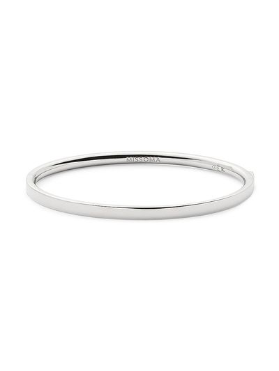 Missoma Women's Magma 18K-Gold-Plated Or Rhodium-Plated Hinged Bangle
