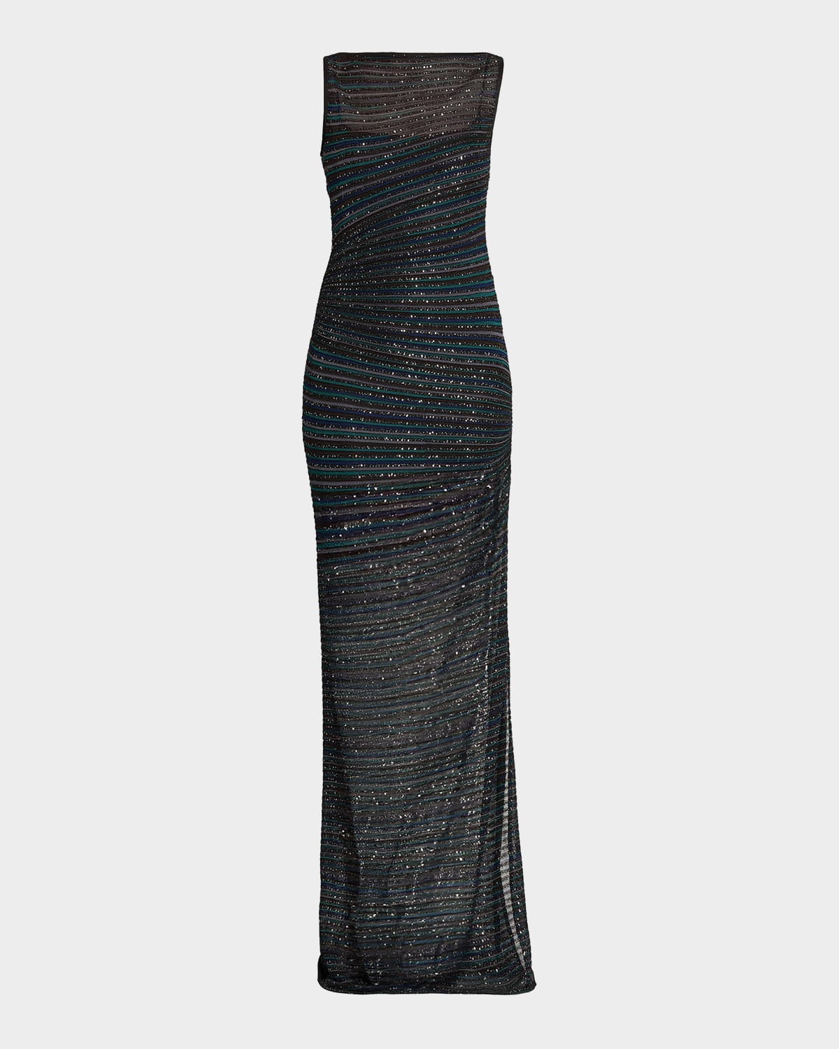 Missoni Metallic Striped Knit Gown