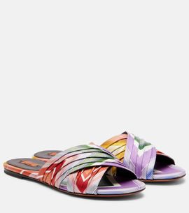Missoni Missoni Ada Chevron twill slides