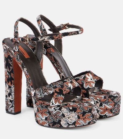 Missoni Missoni Angela Raschel lamÃ© platform sandals