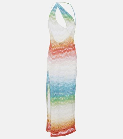 Missoni Missoni Asymmetric lamé maxi dress