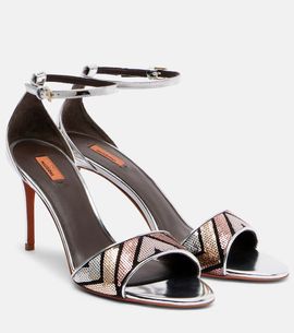 Missoni Missoni Belle sequined metallic leather sandals