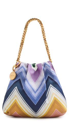 Missoni Missoni Caperdon Drawstring Chain Pouch Twill Silk Wave Orange One