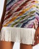 Missoni Missoni Chevron fringed one-shoulder beach dress - 4