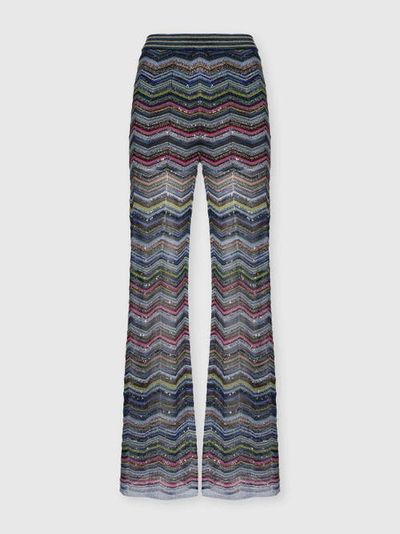 Missoni Missoni Chevron Palazzo Trousers With Sequins