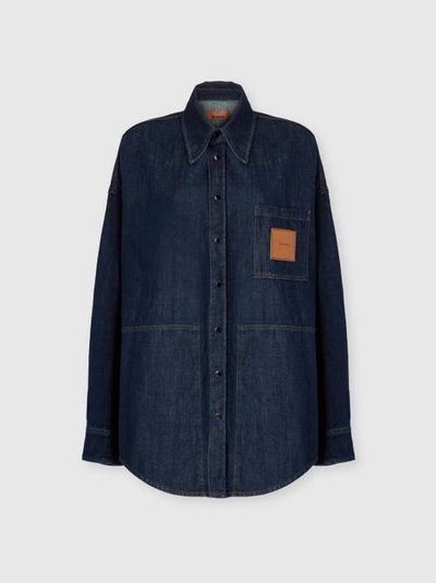 Missoni Missoni Cotton Denim Overshirt With Logo Patch