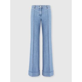 Missoni Missoni Denim Flared Trousers With Cuffed Hem And Center Crease
