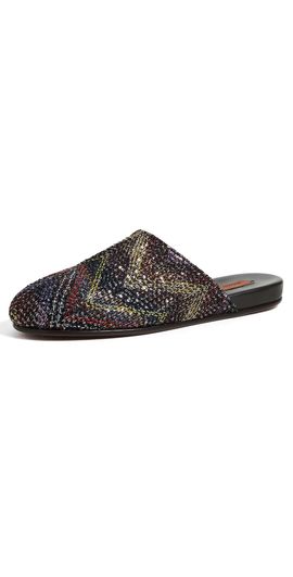Missoni Missoni Ella Embroidered Flats Caperdoni Sequins Yellow Brown