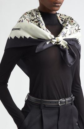 Missoni Missoni Floral Print Silk Square Scarf