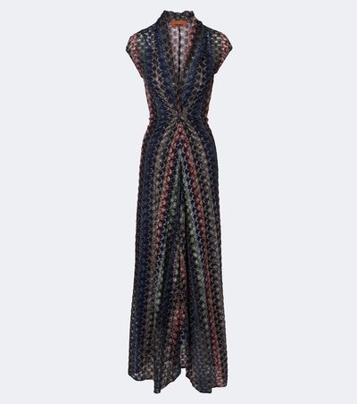 Missoni Missoni Gathered knitted maxi dress