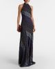 Missoni Missoni Halterneck knitted lamÃ© gown - 2