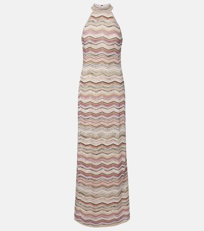 Missoni Missoni Halterneck sequined lamÃ© maxi dress