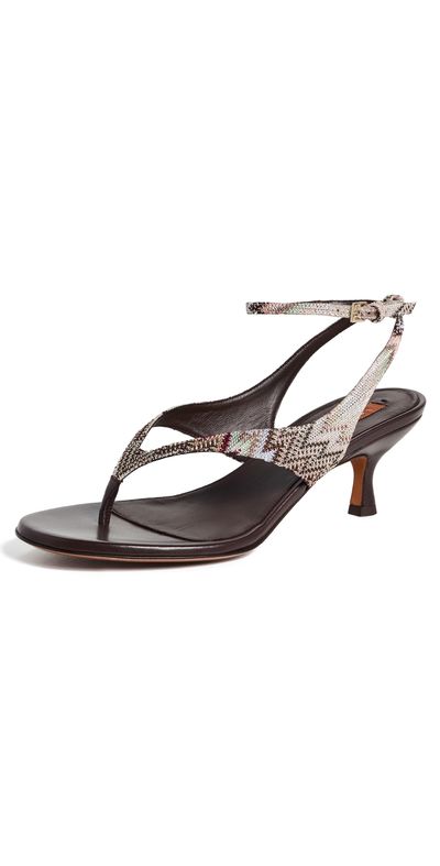 Missoni Missoni Jessie Sandals Raschel Snake Beige