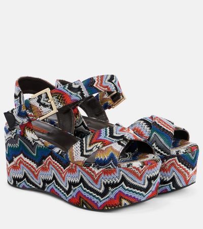 Missoni Missoni Julia Raschel lamÃ© platform sandals