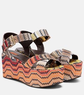 Missoni Missoni Julia Zigzag lamÃ© platform sandals