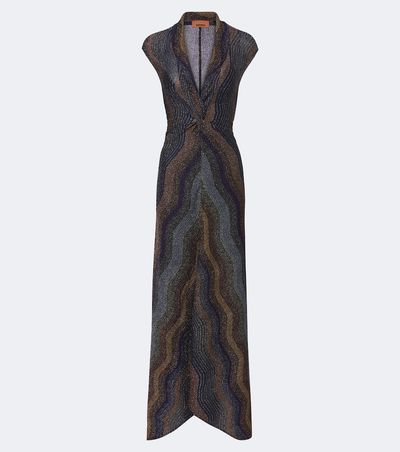 Missoni Missoni Knitted lamé maxi dress
