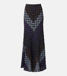 Missoni Missoni Knitted lamé maxi skirt