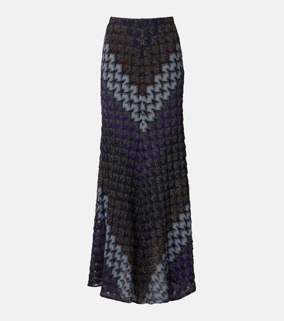 Missoni Missoni Knitted lamé maxi skirt