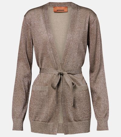 Missoni Missoni Knitted lamÃ© wrap cardigan