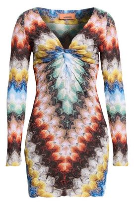 Missoni Missoni Lace Motif Lamé Long Sleeve Body-Con Minidress