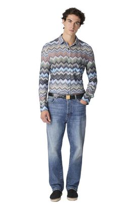 Missoni Missoni Long-sleeved Viscose Chevron Shirt With Snake Pattern