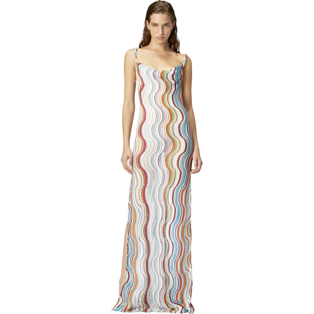 Missoni Missoni Long Cover-up Dress With Lamé Wave Motif
