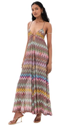 Missoni Missoni Long Cover Up Multicolor With Dark Base