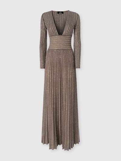 Missoni Missoni Long Dress With Deep Neckline And Sequins