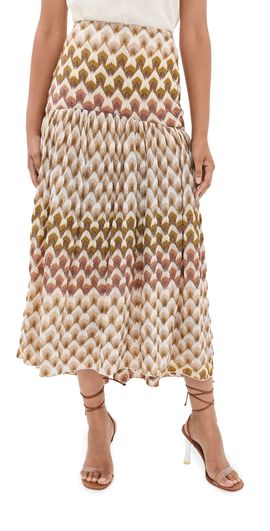 Missoni Missoni Long Skirt GOLD AND BEIGE ON WHITE BASE