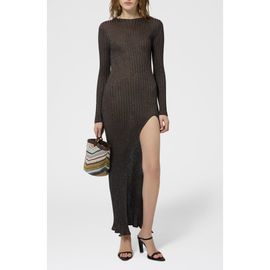Missoni Missoni Long Sleeve Ribbed Maxi Sweater Dress