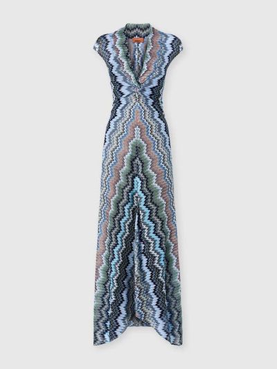 Missoni Missoni Long Viscose Dress With Knotted Neckline