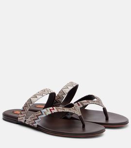 Missoni Missoni Luise Zigzag thong sandals