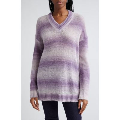 Missoni Missoni Metallic Gradient Stripe V-Neck Sweater