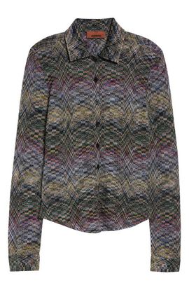 Missoni Missoni Metallic Jacquard Knit Button-Up Shirt