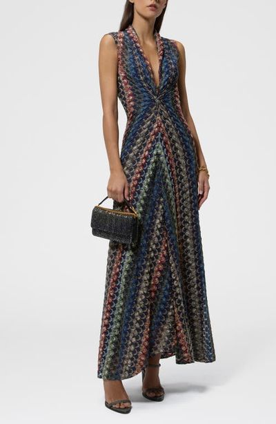 Missoni Missoni Metallic Sleeveless Maxi Dress