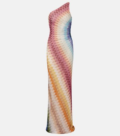 Missoni Missoni One-shoulder gathered maxi dress