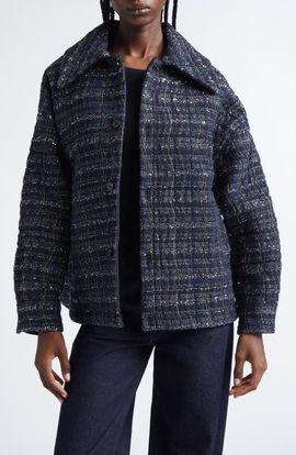 Missoni Missoni Padded Metallic Wave Check Overshirt