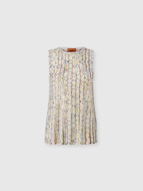 Missoni Missoni Ribbed Mixed Viscose Sleeveless Top With Sequins
