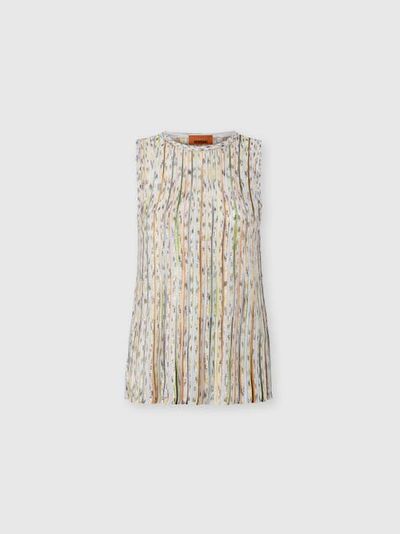 Missoni Missoni Ribbed Mixed Viscose Sleeveless Top With Sequins